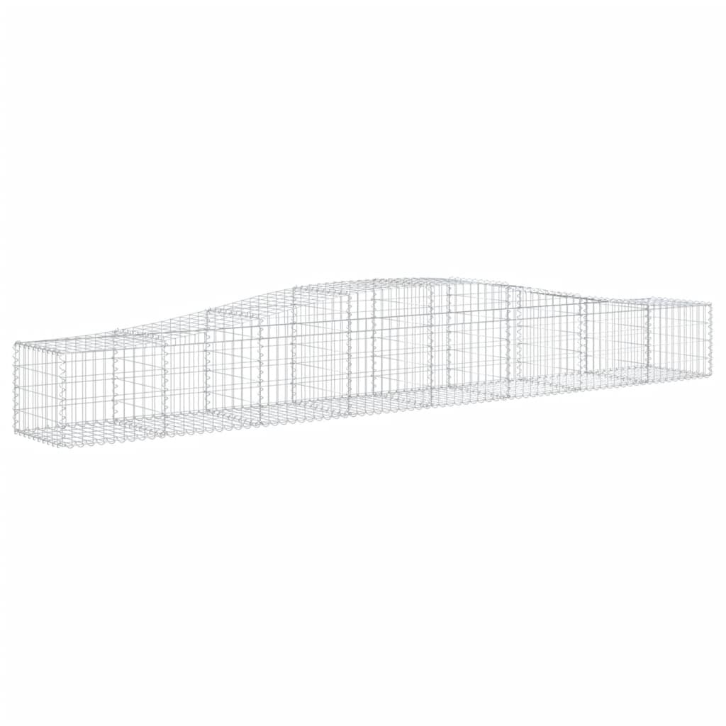 buede gabionkurve 9 stk. 400x50x40/60 cm galvaniseret jern