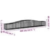 buede gabionkurve 9 stk. 400x50x40/60 cm galvaniseret jern