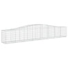 buede gabionkurve 2 stk. 400x50x60/80 cm galvaniseret jern