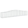 buede gabionkurve 9 stk. 400x50x60/80 cm galvaniseret jern