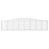 buede gabionkurve 2 stk. 400x50x80/100 cm galvaniseret jern