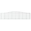 buede gabionkurve 3 stk. 400x50x80/100 cm galvaniseret jern