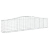 buede gabionkurve 9 stk. 400x50x80/100 cm galvaniseret jern