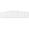 buede gabionkurve 10 stk. 400x50x80/100 cm galvaniseret jern