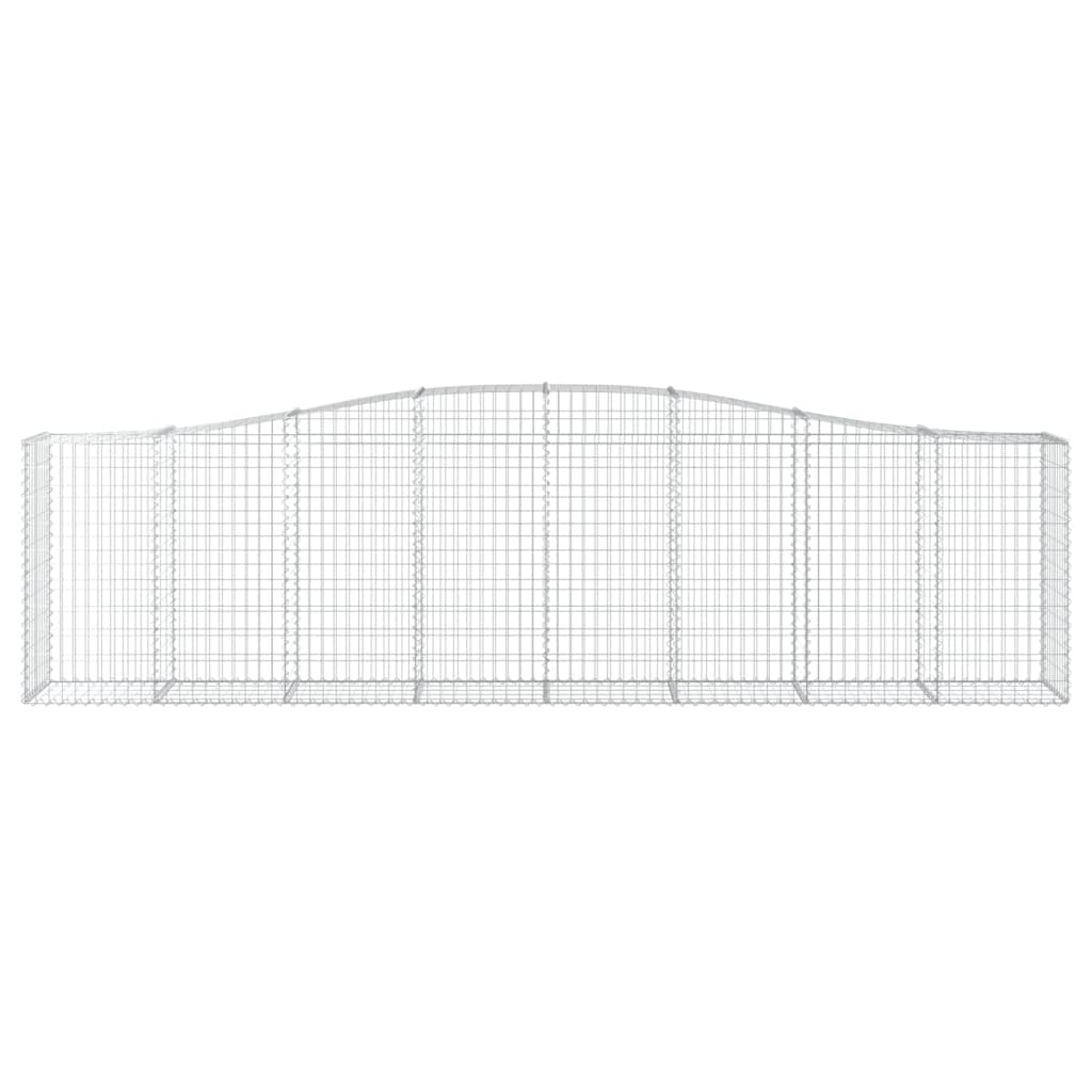 buede gabionkurve 10 stk. 400x50x100/120 cm galvaniseret jern