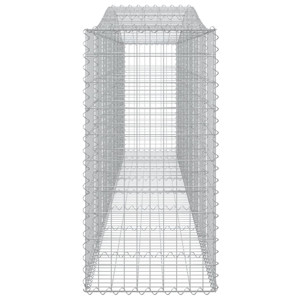 buede gabionkurve 15 stk. 400x50x100/120 cm galvaniseret jern