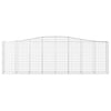 buede gabionkurve 8 stk. 400x50x120/140 cm galvaniseret jern
