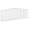 buede gabionkurve 9 stk. 400x50x120/140 cm galvaniseret jern