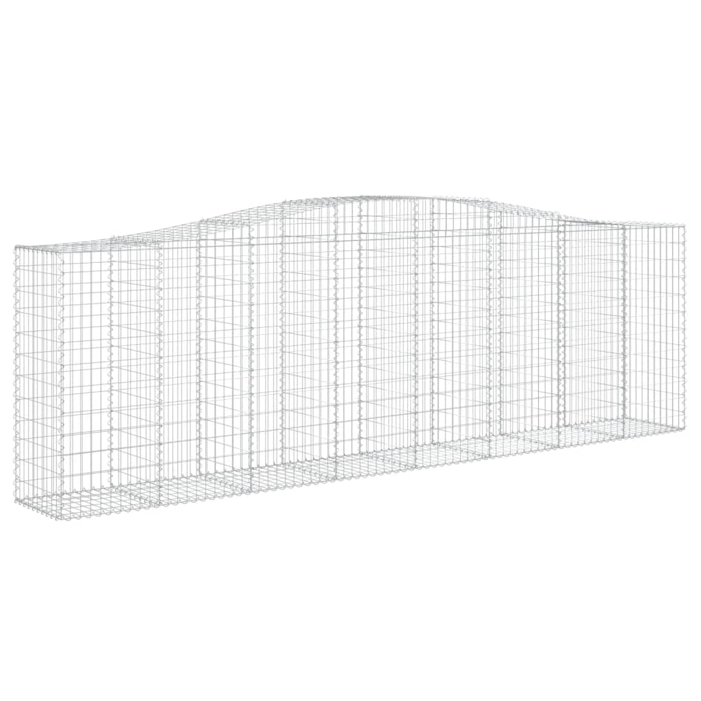 buede gabionkurve 10 stk. 400x50x120/140 cm galvaniseret jern