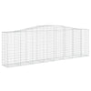 buede gabionkurve 10 stk. 400x50x120/140 cm galvaniseret jern