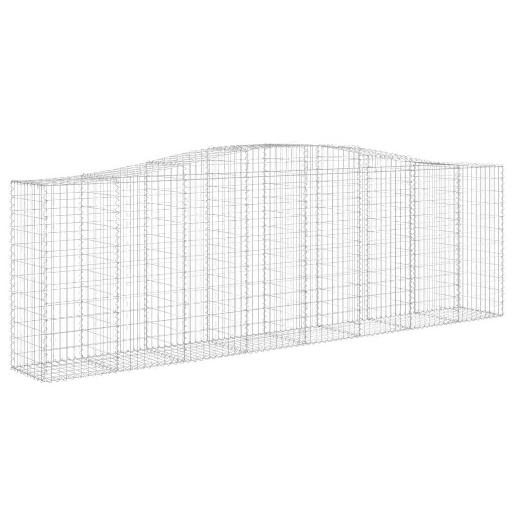 buede gabionkurve 15 stk. 400x50x120/140 cm galvaniseret jern