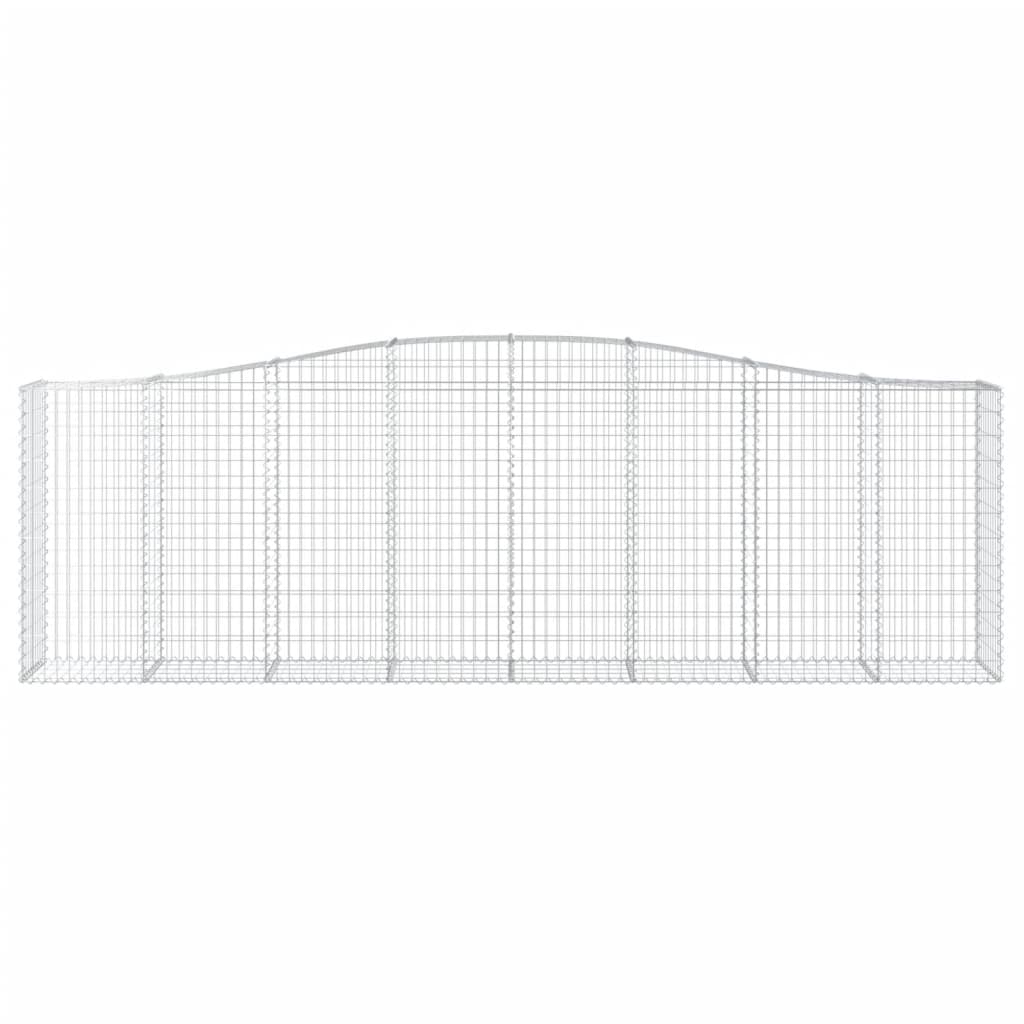 buede gabionkurve 15 stk. 400x50x120/140 cm galvaniseret jern