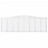 buede gabionkurve 15 stk. 400x50x120/140 cm galvaniseret jern