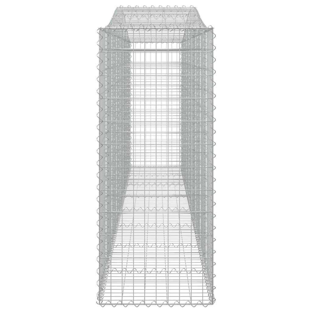buede gabionkurve 15 stk. 400x50x120/140 cm galvaniseret jern