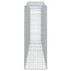 buede gabionkurve 9 stk. 400x50x140/160 cm galvaniseret jern