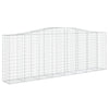 buede gabionkurve 10 stk. 400x50x140/160 cm galvaniseret jern
