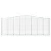 buede gabionkurve 10 stk. 400x50x140/160 cm galvaniseret jern