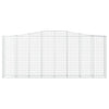 buede gabionkurve 6 stk. 400x50x160/180 cm galvaniseret jern