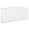 buede gabionkurve 10 stk. 400x50x160/180 cm galvaniseret jern
