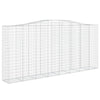 buede gabionkurve 6 stk. 400x50x180/200 cm galvaniseret jern
