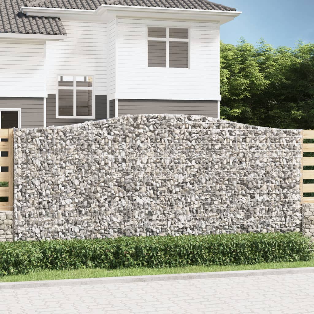 buede gabionkurve 10 stk. 400x50x180/200 cm galvaniseret jern