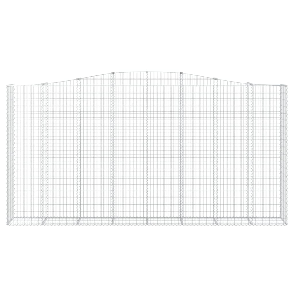 buede gabionkurve 9 stk. 400x50x200/220 cm galvaniseret jern