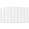 buede gabionkurve 6 stk. 400x50x220/240 cm galvaniseret jern
