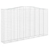 buede gabionkurve 10 stk. 400x50x220/240 cm galvaniseret jern