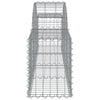 buede gabionkurve 2 stk. 200x30x40/60 cm galvaniseret jern