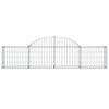 buede gabionkurve 10 stk. 200x30x40/60 cm galvaniseret jern