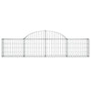 buede gabionkurve 12 stk. 200x30x40/60 cm galvaniseret jern