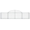 buede gabionkurve 14 stk. 200x30x40/60 cm galvaniseret jern