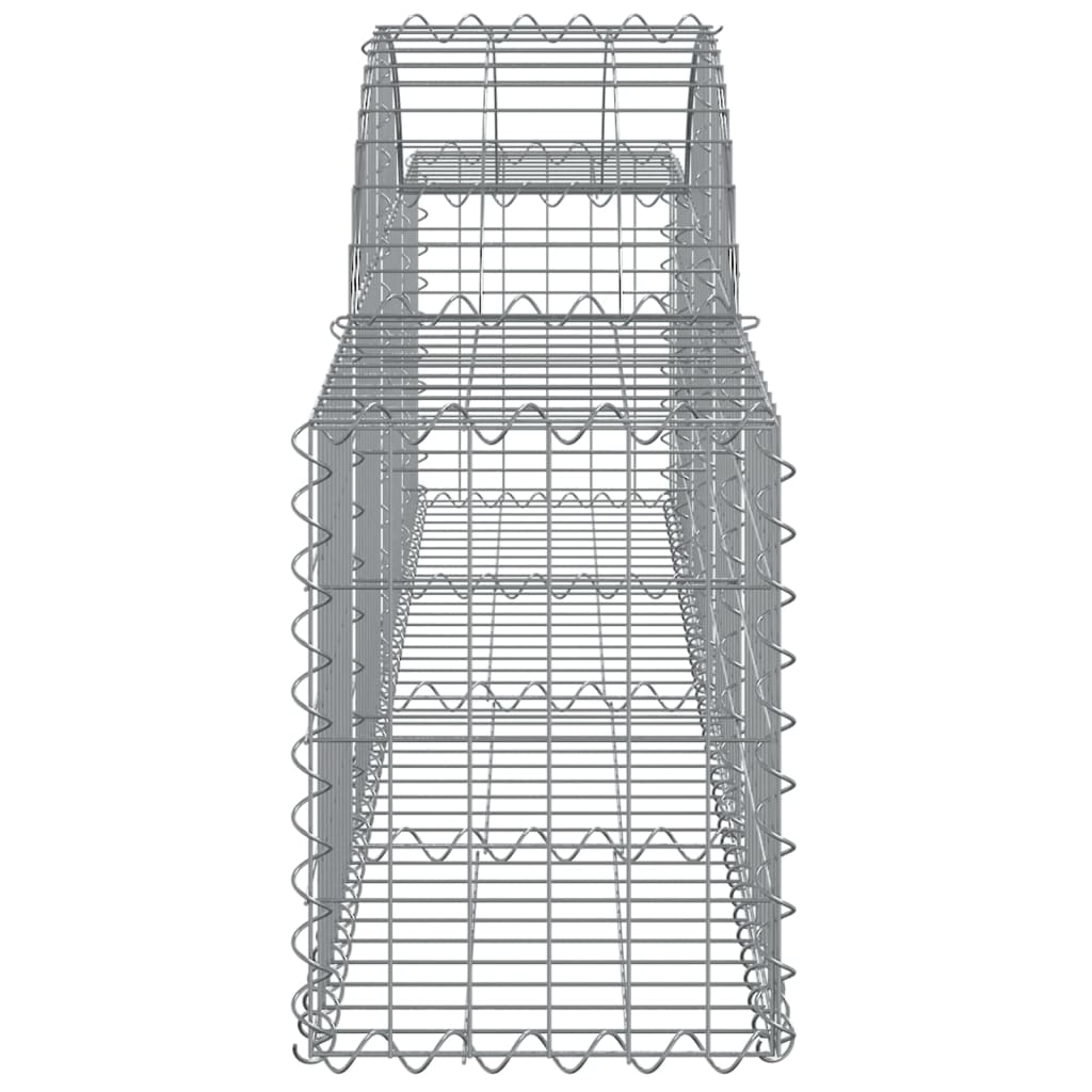 buede gabionkurve 14 stk. 200x30x40/60 cm galvaniseret jern