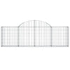 buede gabionkurve 2 stk. 200x30x60/80 cm galvaniseret jern
