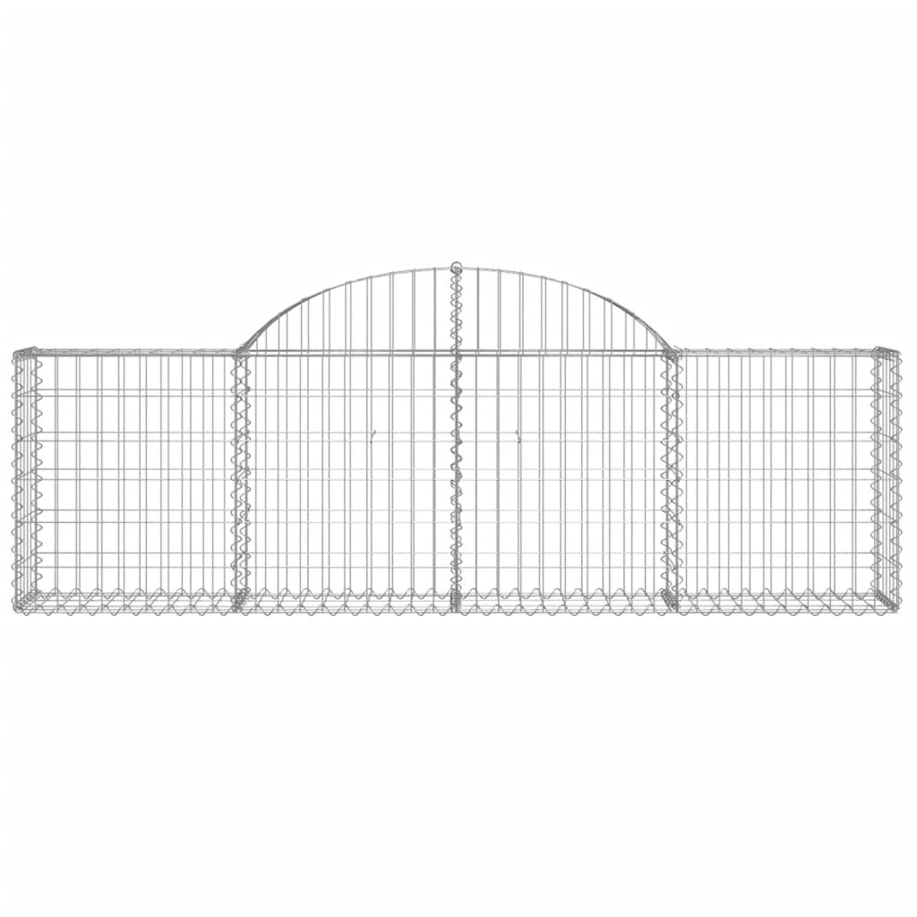 buede gabionkurve 13 stk. 200x30x60/80 cm galvaniseret jern