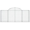 buede gabionkurve 10 stk. 200x30x80/100 cm galvaniseret jern