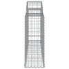 buede gabionkurve 10 stk. 200x30x80/100 cm galvaniseret jern