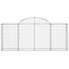 buede gabionkurve 11 stk. 200x30x80/100 cm galvaniseret jern