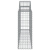 buede gabionkurve 12 stk. 200x30x80/100 cm galvaniseret jern