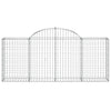 buede gabionkurve 13 stk. 200x30x80/100 cm galvaniseret jern