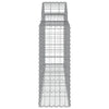 buede gabionkurve 14 stk. 200x30x80/100 cm galvaniseret jern