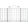 buede gabionkurve 10 stk. 200x30x100/120 cm galvaniseret jern