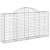 buede gabionkurve 14 stk. 200x30x100/120 cm galvaniseret jern