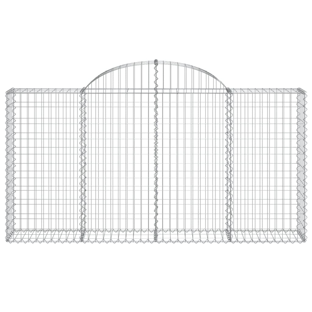 buede gabionkurve 14 stk. 200x30x100/120 cm galvaniseret jern