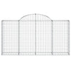 buede gabionkurve 14 stk. 200x30x100/120 cm galvaniseret jern