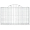 buede gabionkurve 3 stk. 200x30x120/140 cm galvaniseret jern