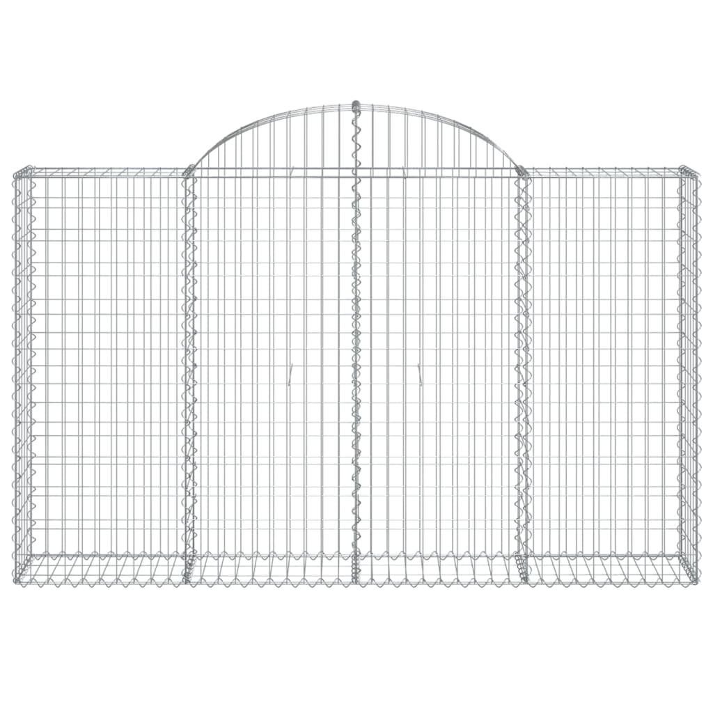 buede gabionkurve 10 stk. 200x30x120/140 cm galvaniseret jern