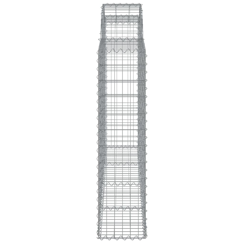 buede gabionkurve 10 stk. 200x30x120/140 cm galvaniseret jern