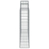buede gabionkurve 10 stk. 200x30x120/140 cm galvaniseret jern