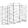 buede gabionkurve 11 stk. 200x30x120/140 cm galvaniseret jern